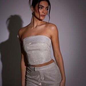 SLA The Label Gold Aries Top Size M